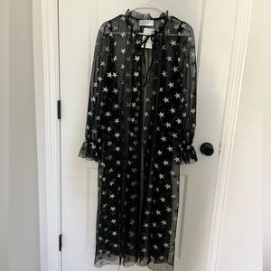 Black Sheer Metallic Star Duster